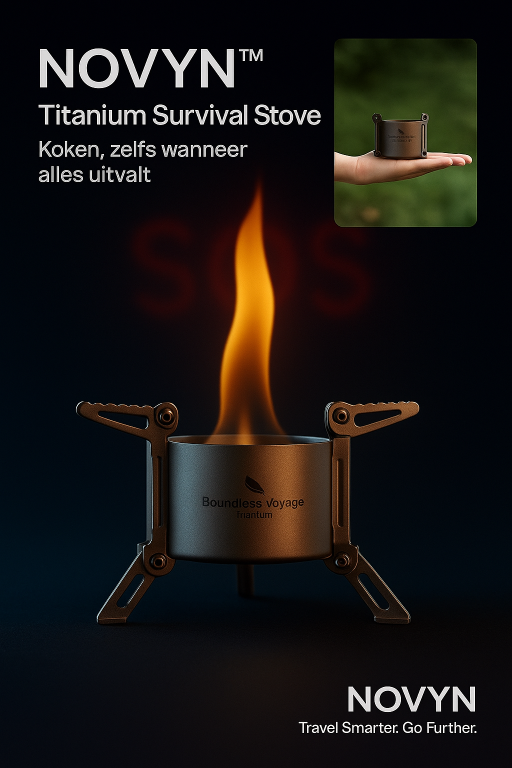 NOVYN™ Titanium Survival Stove – Koken, zelfs wanneer alles uitvalt