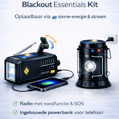 NOVYN™ Blackout Essentials Kit – Solar Lamp & Emergency Radio