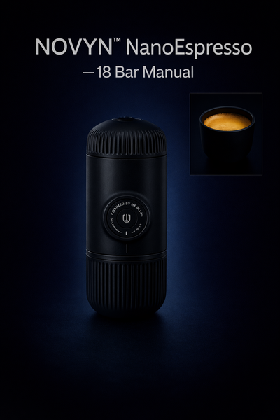NOVYN™ NanoEspresso – 18 Bar Manual Black Edition