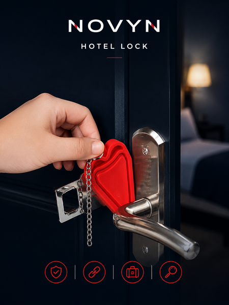 NOVYN Hotel Safety Lock — portable deurslot voor hotelkamers
