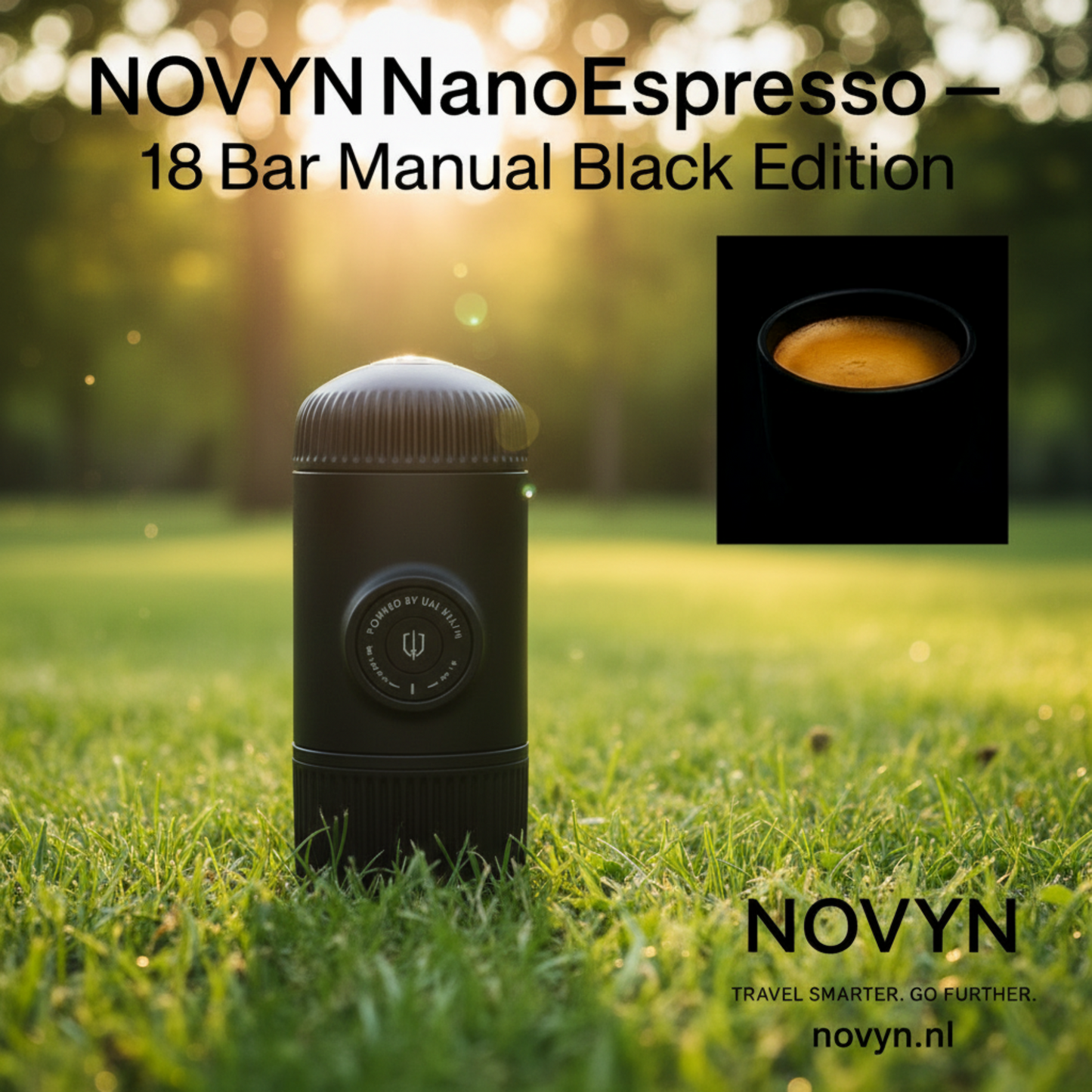 NOVYN™ NanoEspresso – 18 Bar Manual Black Edition