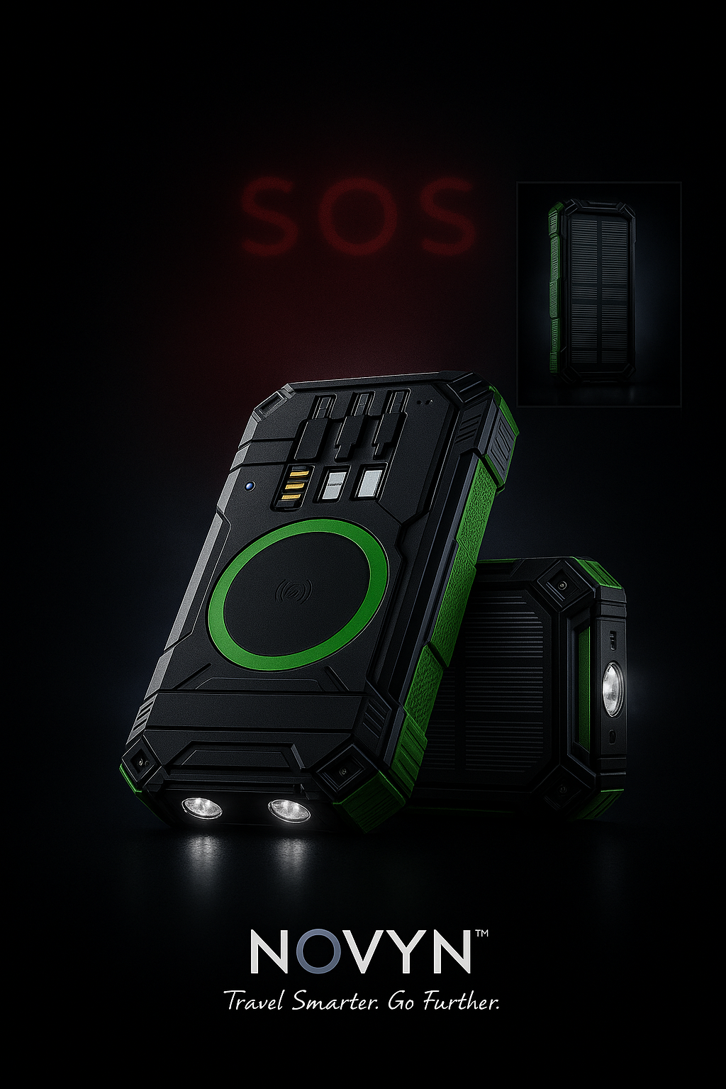 NOVYN™ Solar Powerbank — Blackout Edition