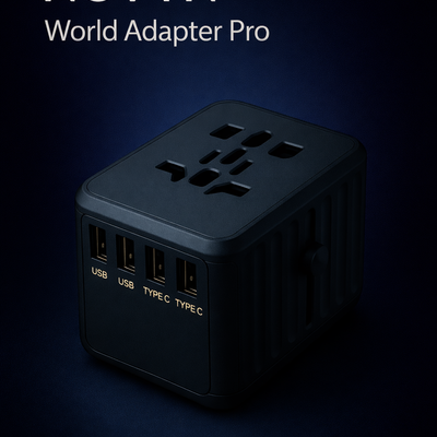 NOVYN™ World Adapter Pro - Wereldwijd stroom, één slimme oplossing