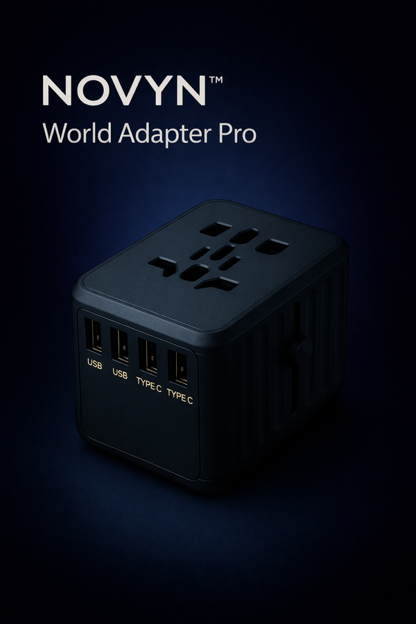 NOVYN™ World Adapter Pro - Wereldwijd stroom, één slimme oplossing