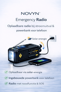 NOVYN™ Blackout Essentials Kit – Solar Lamp & Emergency Radio